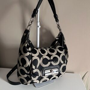 Y2K Coach Kristin Op Art Hobo Shoulder Bag